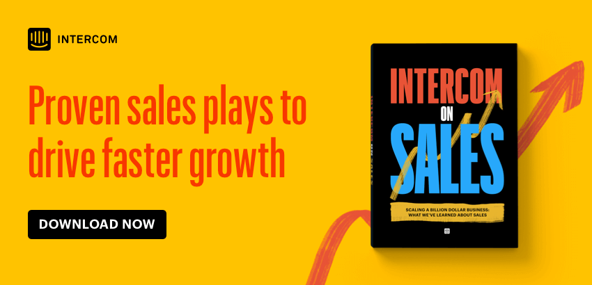 Intercom on Sales book ad